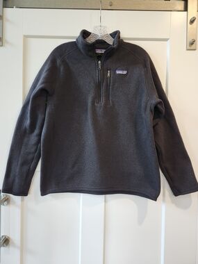 Patagonia Women's Quarter-Zip Fleece Pullover - Charcoal Black